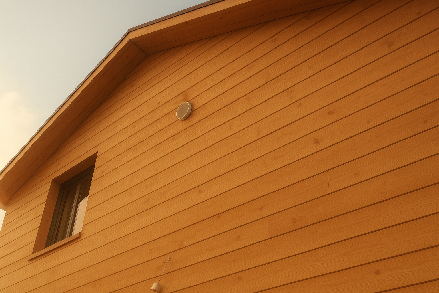 Maison En Bois Sous Un Ciel Bleu